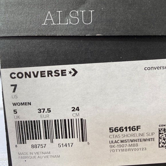 Converse Ctas Shoreline Slip Lilac Mist W AUTHENTI - Picture 8 of 9